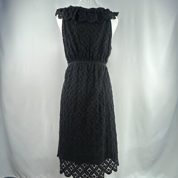 Max Studio Romantic Lace Black Midi Dress – Medium - Picture 4 of 8